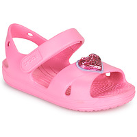 kengät Tytöt Sandaalit ja avokkaat Crocs CLASSICCROSSSTRAPCHARMSANDAL T Vaaleanpunainen