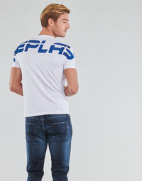 vaatteet Miehet Lyhythihainen t-paita Replay M3396-2660 Valkoinen / Sininen