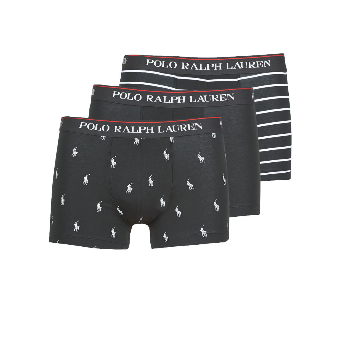 Alusvaatteet Miehet Bokserit Polo Ralph Lauren CLASSIC TRUNK X3 Musta / Valkoinen