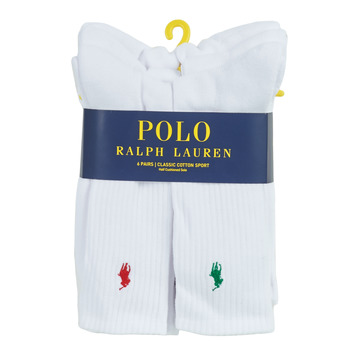 Asusteet / tarvikkeet Miehet Urheilusukat Polo Ralph Lauren ASX110 6 PACK COTTON Valkoinen