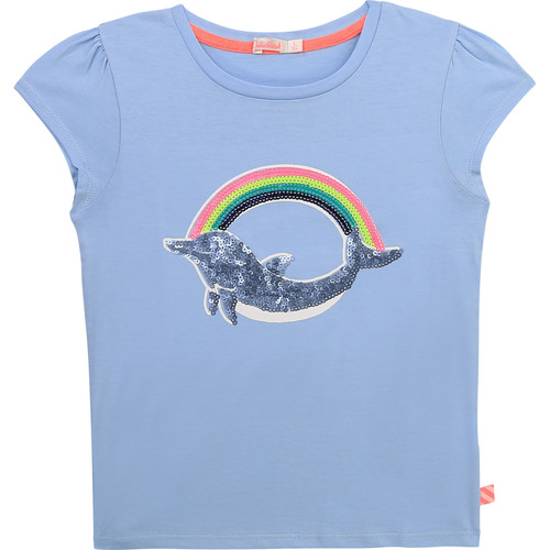vaatteet Tytöt Lyhythihainen t-paita Billieblush U15875-798 Sininen