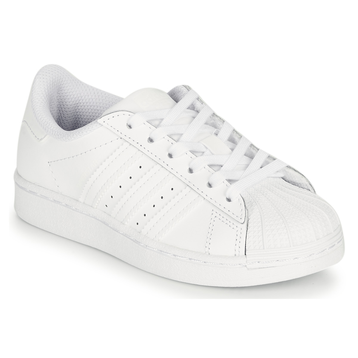 kengät Lapset Matalavartiset tennarit adidas Originals SUPERSTAR C Valkoinen