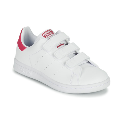 kengät Tytöt Matalavartiset tennarit adidas Originals STAN SMITH CF C SUSTAINABLE Valkoinen / Vaaleanpunainen