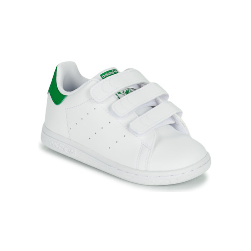 kengät Lapset Matalavartiset tennarit adidas Originals STAN SMITH CF I SUSTAINABLE Valkoinen / Vihreä