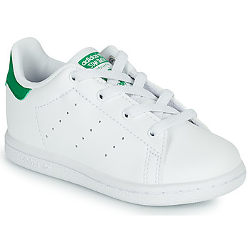 kengät Lapset Matalavartiset tennarit adidas Originals STAN SMITH EL I SUSTAINABLE Valkoinen / Vihreä