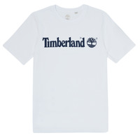 vaatteet Pojat Lyhythihainen t-paita Timberland FONTANA Valkoinen
