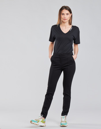 vaatteet Naiset 5-taskuiset housut Karl Lagerfeld SUMMERPUNTOPANTS Musta