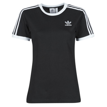 vaatteet Naiset Lyhythihainen t-paita adidas Originals 3 STRIPES TEE Musta