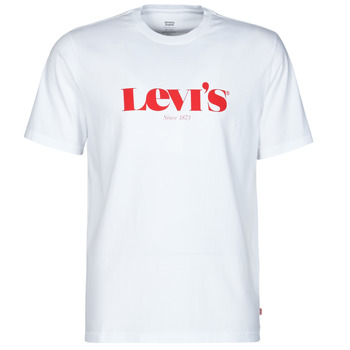 vaatteet Miehet Lyhythihainen t-paita Levi's SS RELAXED FIT TEE Valkoinen