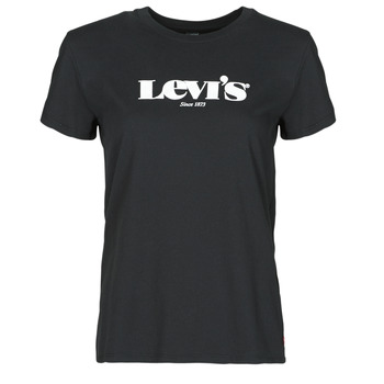 vaatteet Naiset Lyhythihainen t-paita Levi's THE PERFECT TEE Musta