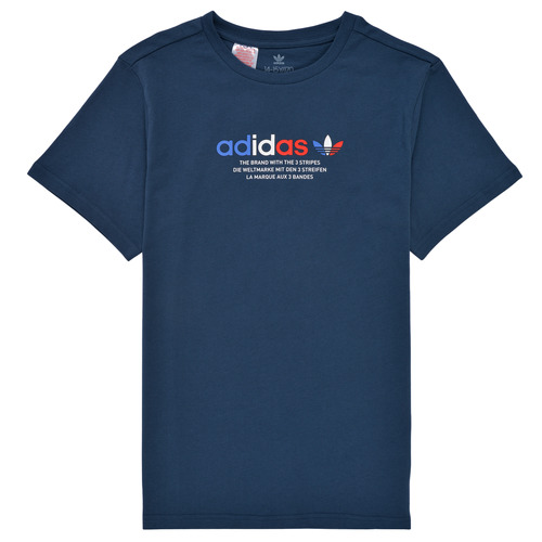 vaatteet Lapset Lyhythihainen t-paita adidas Originals GN7479 Laivastonsininen
