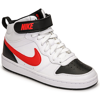 Nike NIKE COURT BOROUGH MID 2 Valkoinen / Punainen / Musta