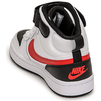 Nike NIKE COURT BOROUGH MID 2 Valkoinen / Punainen / Musta
