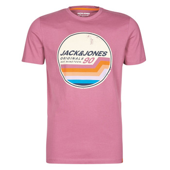 vaatteet Miehet Lyhythihainen t-paita Jack & Jones JORTYLER Vaaleanpunainen