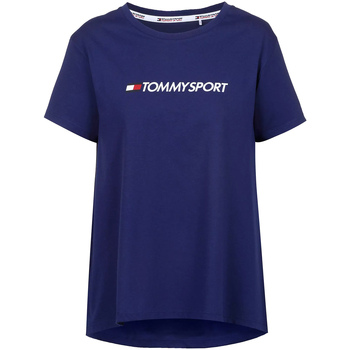 vaatteet Naiset Lyhythihainen t-paita Tommy Hilfiger S10S100445 Sininen