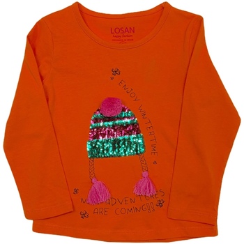 vaatteet Lapset T-paidat pitkillä hihoilla Losan 026-1201AL Oranssi