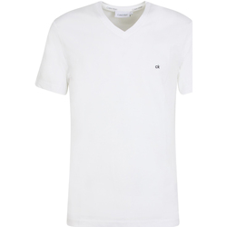 vaatteet Miehet Lyhythihainen t-paita Calvin Klein Jeans K10K103672 Valkoinen