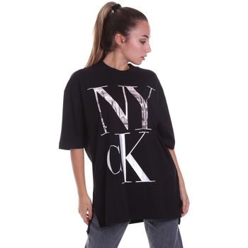 vaatteet Naiset Lyhythihainen t-paita Calvin Klein Jeans J20J214436 Musta