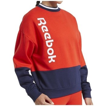 vaatteet Naiset Svetari Reebok Sport TE Linear Logo Crew Punainen, Tummansininen