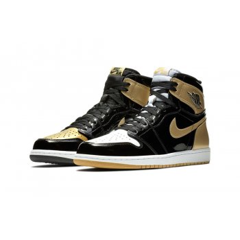 kengät Korkeavartiset tennarit Nike Air Jordan 1 High Top 3 Gold Black Black/Black-Metallic Gold