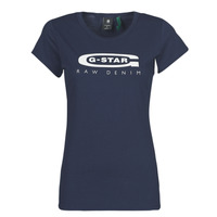 vaatteet Naiset Lyhythihainen t-paita G-Star Raw GRAPHIC 20 SLIM Sininen
