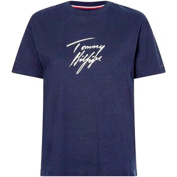 vaatteet Naiset Lyhythihainen t-paita Tommy Hilfiger UW0UW03019 Sininen