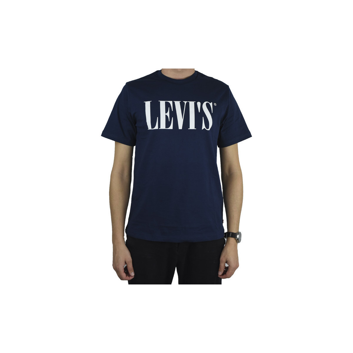 vaatteet Miehet Lyhythihainen t-paita Levi's Relaxed Graphic Tee Sininen