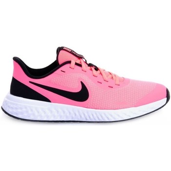 kengät Lapset Matalavartiset tennarit Nike Revolution 5 GS Mustat, Valkoiset, Vaaleanpunaiset