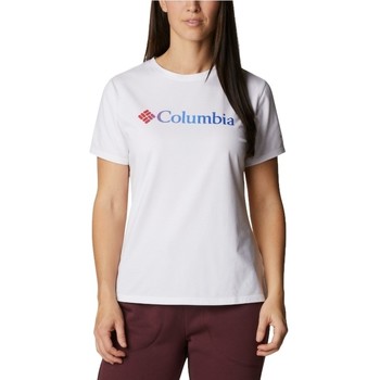 vaatteet Naiset Lyhythihainen t-paita Columbia Sun Trek W Graphic Tee Valkoinen