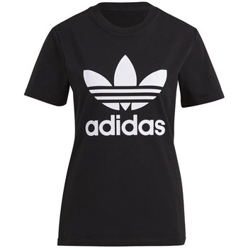 vaatteet Naiset Lyhythihainen t-paita adidas Originals Trefoil Tee Valkoiset, Mustat