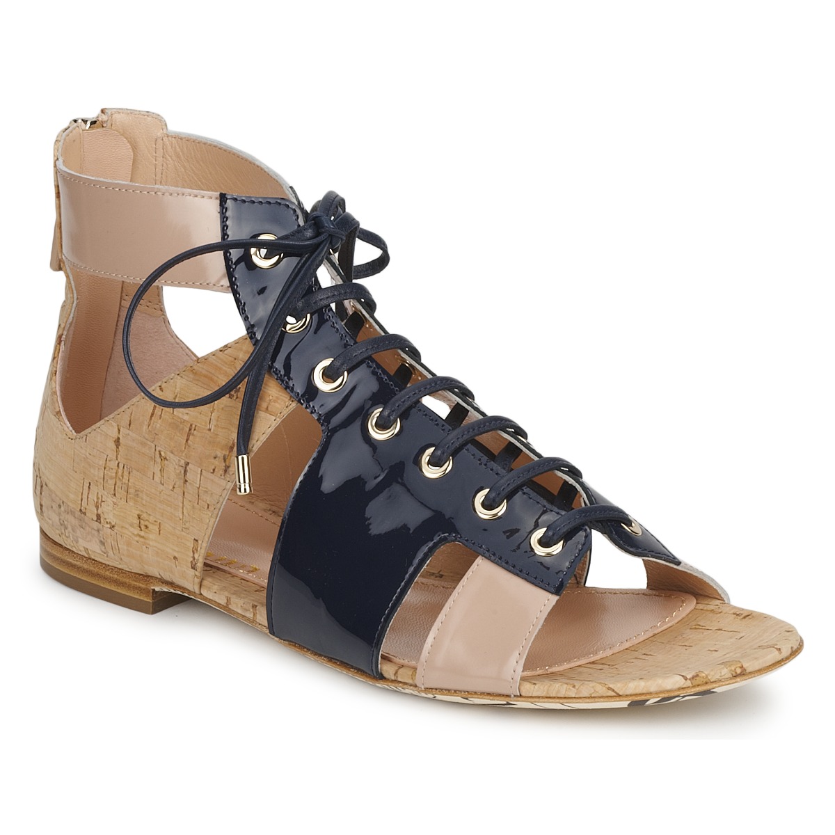 kengät Naiset Sandaalit ja avokkaat John Galliano AN6379 Sininen / Beige / Vaaleanpunainen