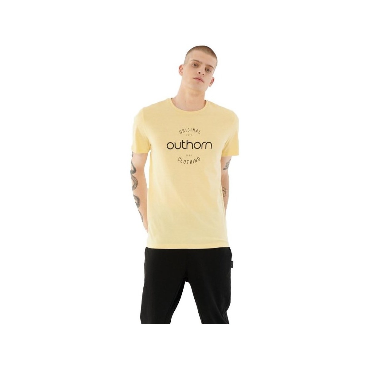 vaatteet Miehet Lyhythihainen t-paita Outhorn TSM600A Keltainen