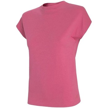 vaatteet Naiset Lyhythihainen t-paita 4F TSD038 Vaaleanpunainen