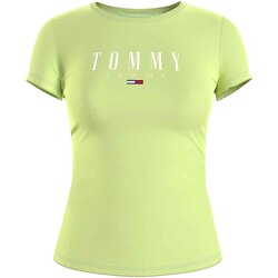 vaatteet Naiset Lyhythihainen t-paita Tommy Jeans DW0DW09926 Vihreä