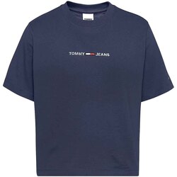 vaatteet Naiset Lyhythihainen t-paita Tommy Jeans DW0DW10057 Sininen