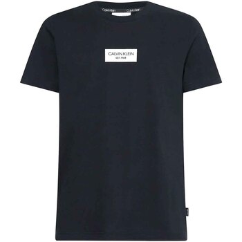 vaatteet Miehet Lyhythihainen t-paita Calvin Klein Jeans K10K106484 Musta