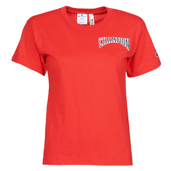 vaatteet Naiset Lyhythihainen t-paita Champion CREWNECK T SHIRT Punainen