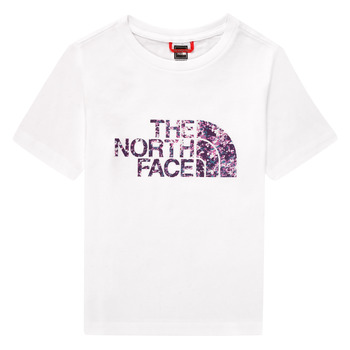 vaatteet Tytöt Lyhythihainen t-paita The North Face EASY BOY TEE Valkoinen