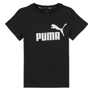 vaatteet Pojat Lyhythihainen t-paita Puma ESSENTIAL LOGO TEE Musta