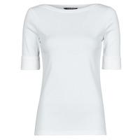 vaatteet Naiset Lyhythihainen t-paita Lauren Ralph Lauren JUDY-ELBOW SLEEVE-KNIT Valkoinen
