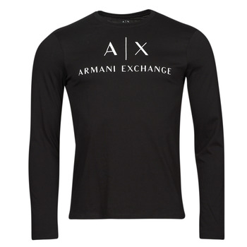 vaatteet Miehet T-paidat pitkillä hihoilla Armani Exchange 8NZTCH Musta