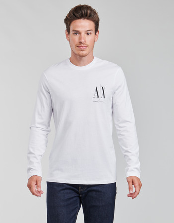 vaatteet Miehet T-paidat pitkillä hihoilla Armani Exchange 8NZTPL Valkoinen