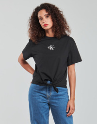 vaatteet Naiset Topit / Puserot Calvin Klein Jeans KNOTTED TEE Musta