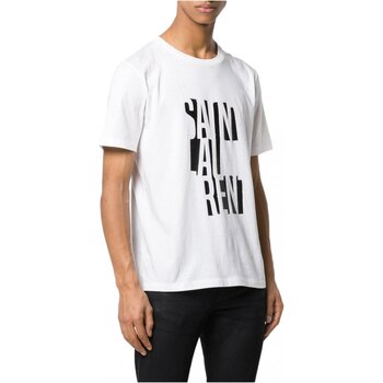 vaatteet Miehet Lyhythihainen t-paita Yves Saint Laurent BMK577121 Valkoinen