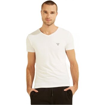 vaatteet Miehet Lyhythihainen t-paita Guess U97M01 JR003 Valkoinen