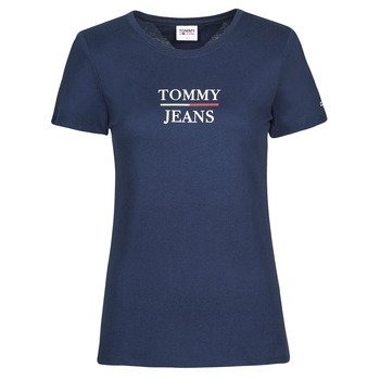 vaatteet Naiset Lyhythihainen t-paita Tommy Jeans TJW SKINNY ESSENTIAL TOMMY T SS Laivastonsininen