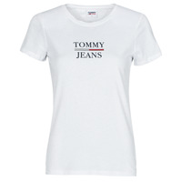 vaatteet Naiset Lyhythihainen t-paita Tommy Jeans TJW SKINNY ESSENTIAL TOMMY T SS Valkoinen