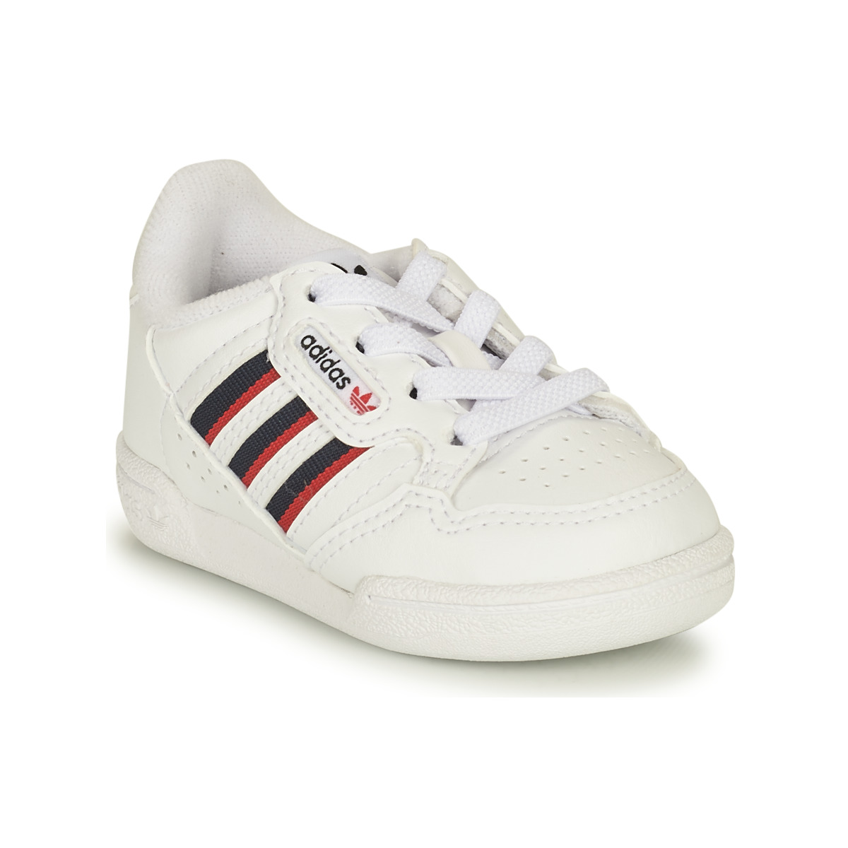 kengät Lapset Matalavartiset tennarit adidas Originals CONTINENTAL 80 STRI I Valkoinen / Sininen