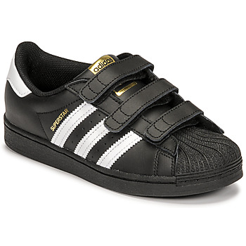 kengät Lapset Matalavartiset tennarit adidas Originals SUPERSTAR CF C Musta / Valkoinen