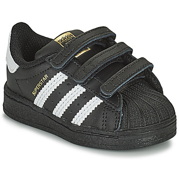 kengät Lapset Matalavartiset tennarit adidas Originals SUPERSTAR CF I Musta / Valkoinen